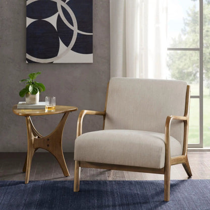 Mid-Century Style Lounge Chair With Upholstery