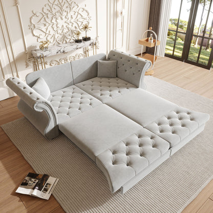 Oversized Chesterfield Sofa and a Pull Out Bed