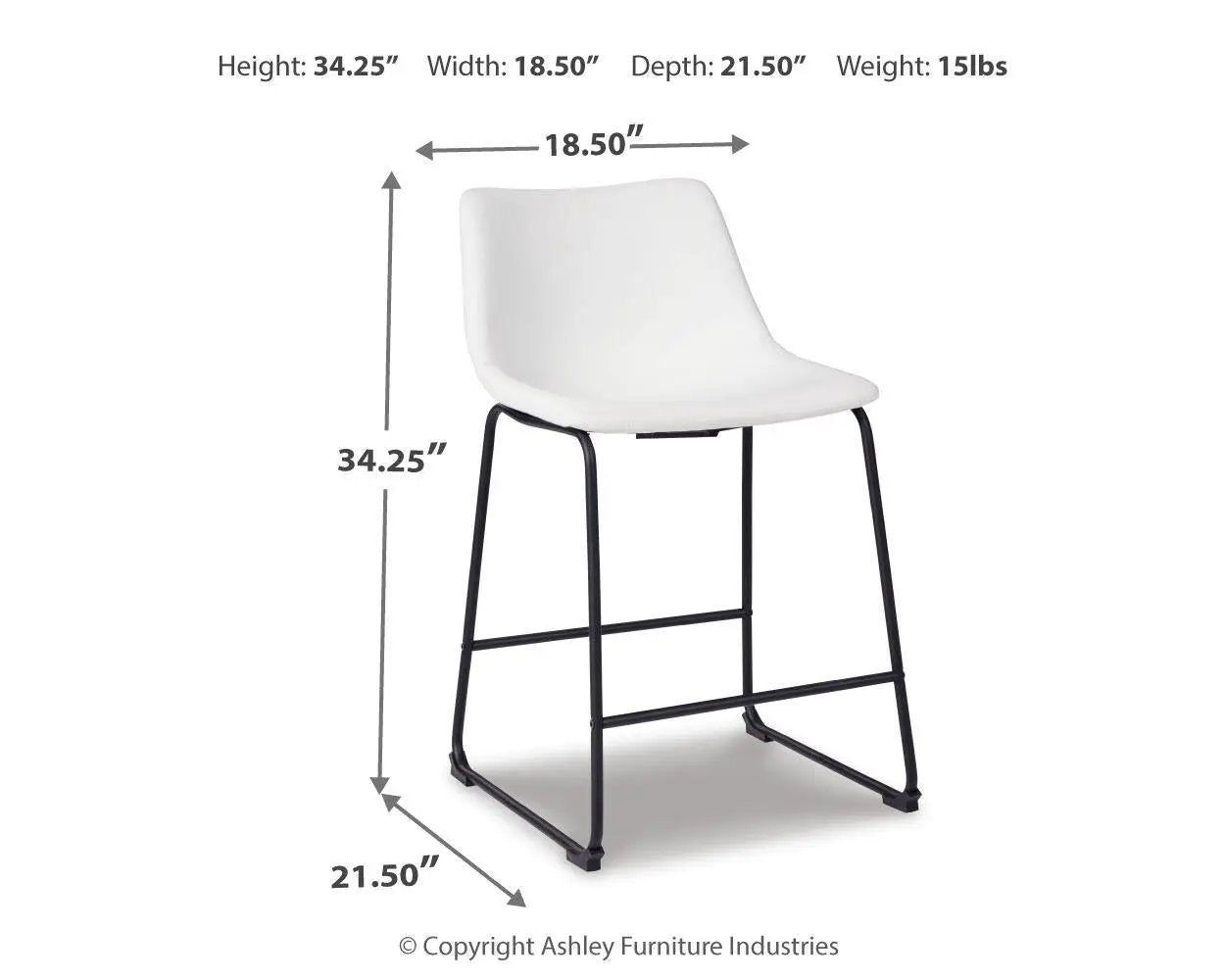 Centiar Upholstered Barstool Set of Two Dining