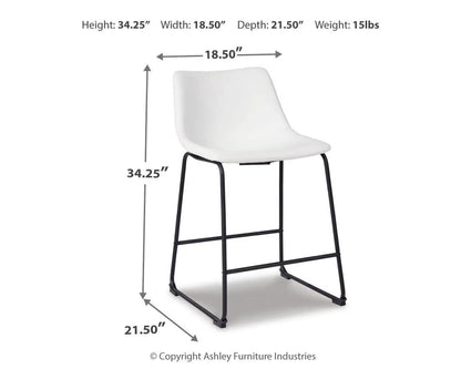 Centiar Upholstered Barstool Set of Two Dining