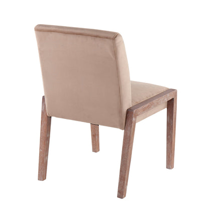 Contemporary foam-padded chair with tan upholstery and wooden legs by HouseOfZazla on Tampa Home & Garden Store