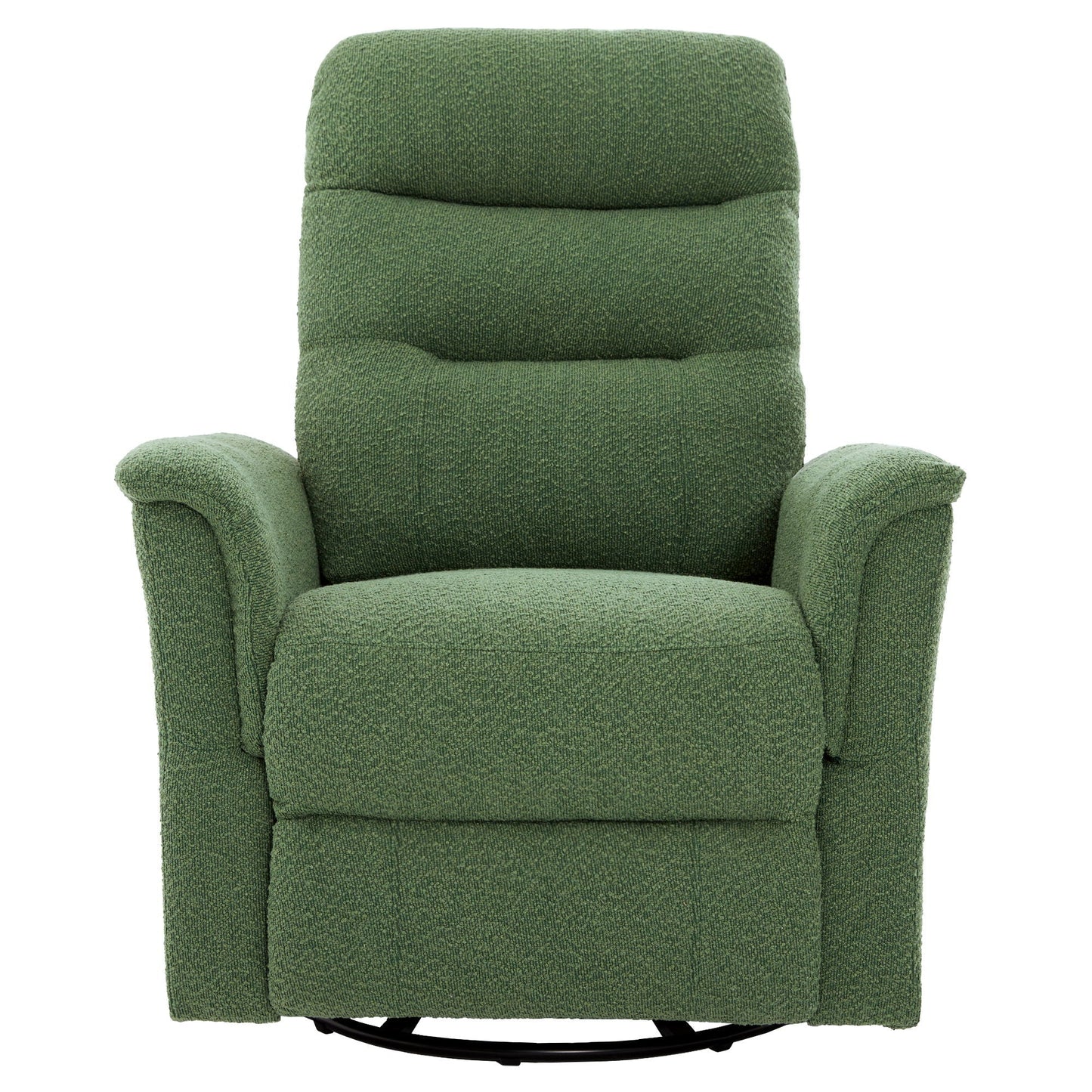 Manual recliner chair in green fabric by HouseOfZazla with swivel base and 8-point massage on Tampa Home & Garden Store