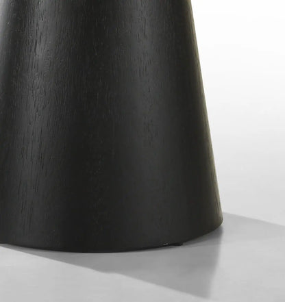 Jasper Round Table In Ebony Finish and Wood Grain
