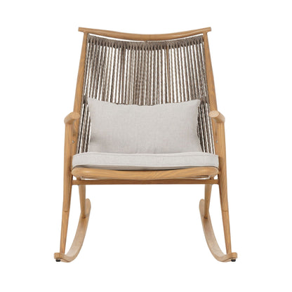 Elegant Outdoor Rocking Chair And Maple Finish