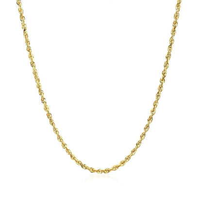 Necklace 2.0mm 10k yellow gold solid diamond-cut rope chain by Bids.com on Tampa Home & Garden Store
