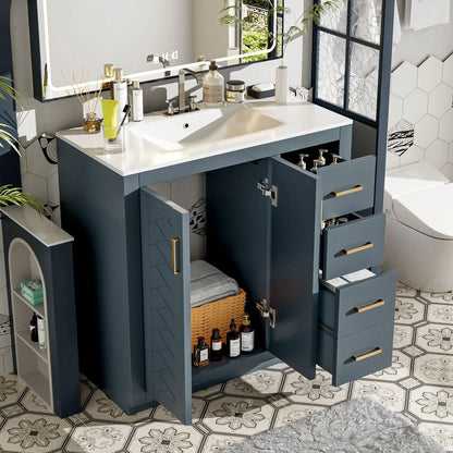 Bathroom Vanity With Sink and Storage Cabinet