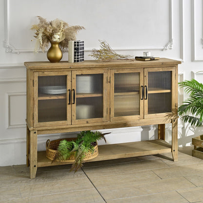 Natural Wood Kitchen Sideboard for Storage