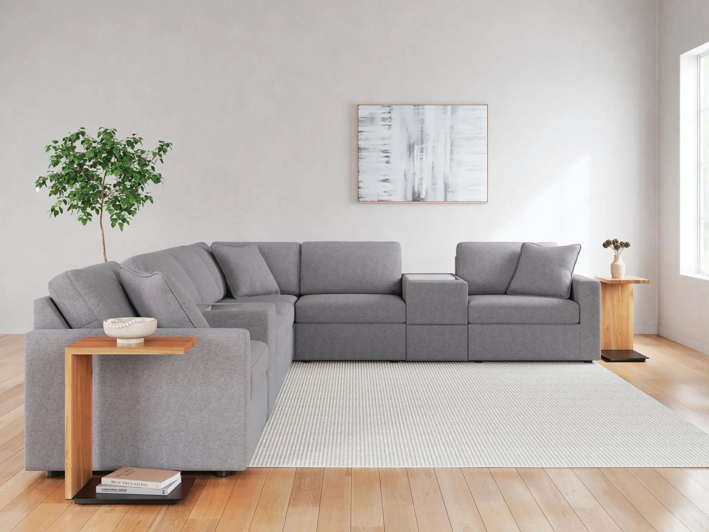 Modmax Sectional in Granite Performance Fabric