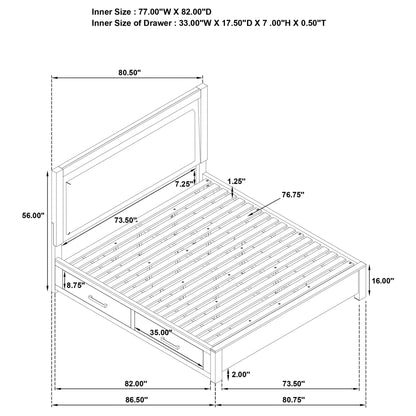 Gibbons Led Storage Bed with Elegant Headboard
