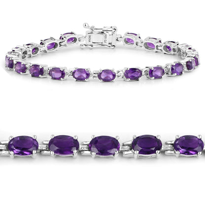 Bracelet: 7.98ct amethyst in .925 sterling silver with oval purple stones, Bids.com on Tampa Home & Garden Store