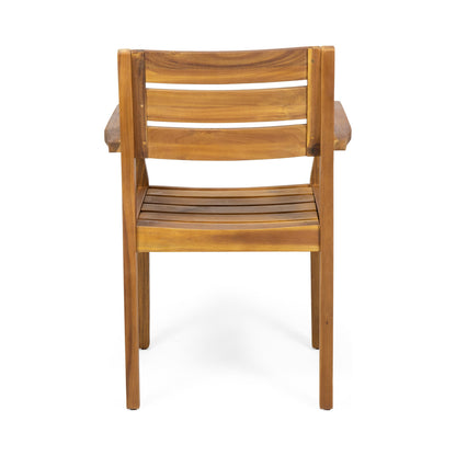 Stamford chair acacia wood outdoor armchair with slatted back HouseOfZazla on Tampa Garden Store on Tampa Home & Garden Store