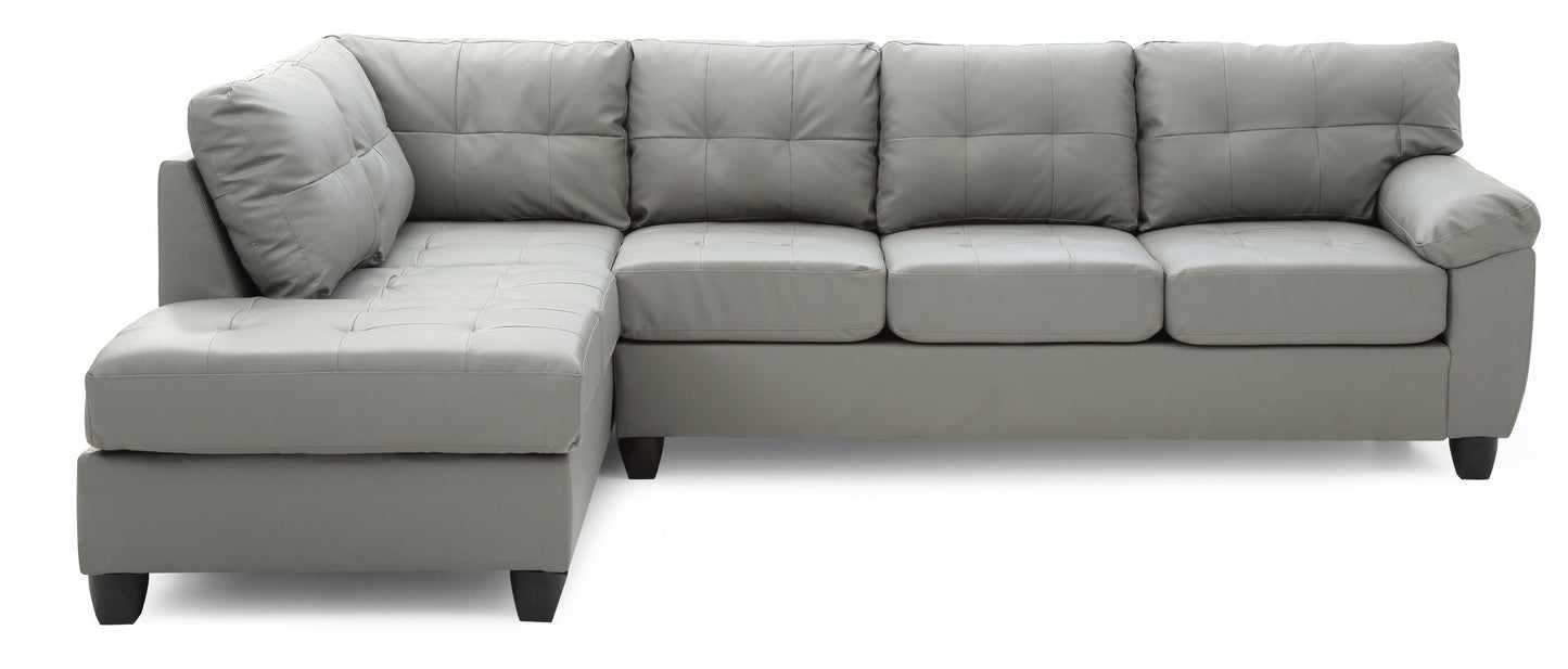 Gallant Stationary Sectional gray leather with left chaise by HouseOfZazla on Tampa Home & Garden Store