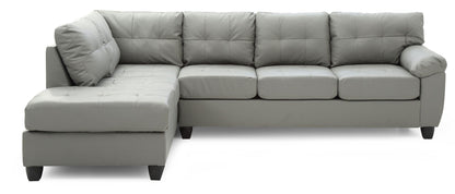 Gallant Stationary Sectional gray leather with left chaise by HouseOfZazla on Tampa Home & Garden Store