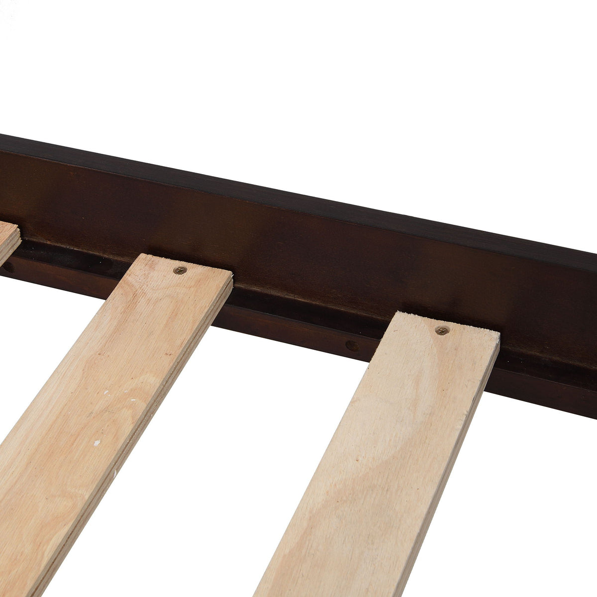 Bunk bed ladder components with natural wood slats on a dark brown frame by HouseOfZazla on Tampa Home & Garden Store