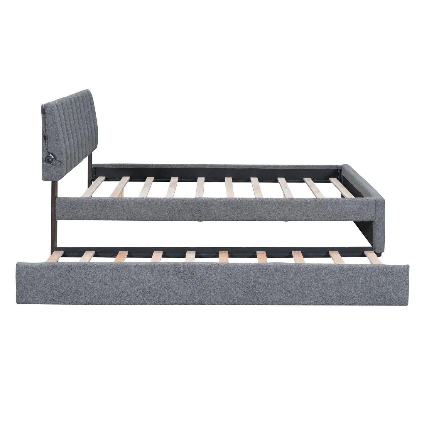 Upholstered Platform Bed With Trundle System