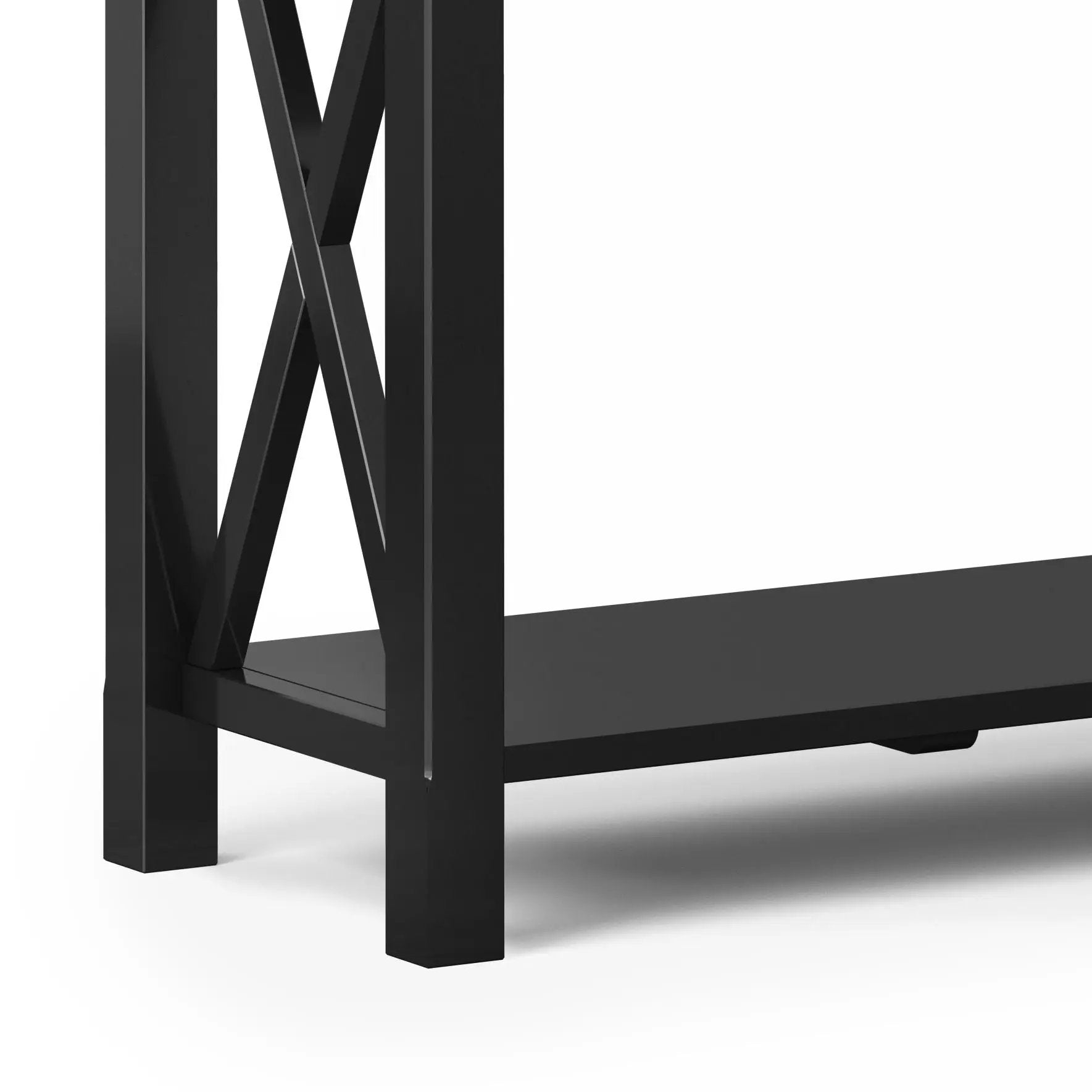 Kitchener Console Table with black metal X-brace frame by Unique Piece Furniture on Tampa Home & Garden Store