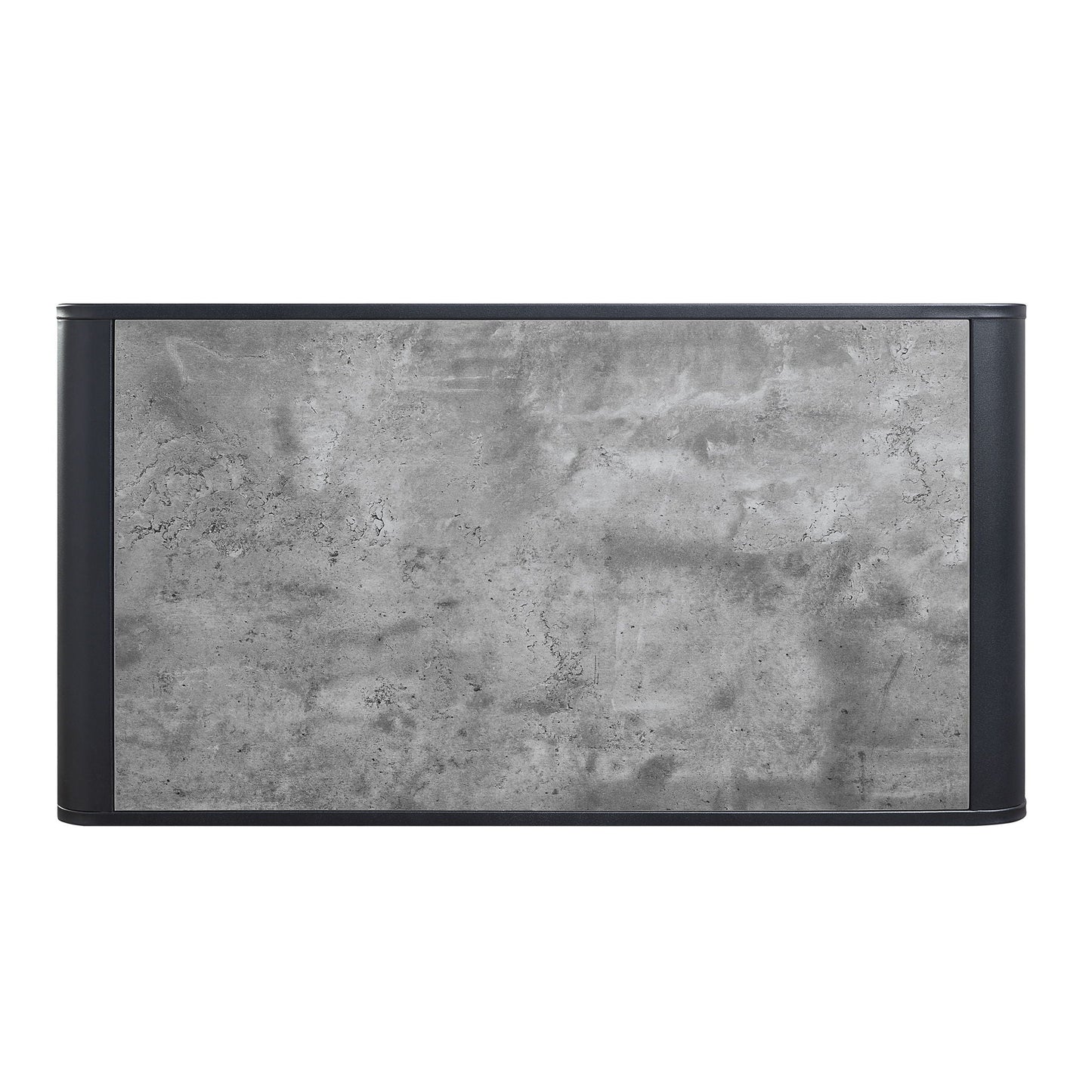 Raziela concrete coffee table with black frame and gray concrete top on Tampa Home & Garden Store