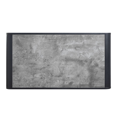 Raziela concrete coffee table with black frame and gray concrete top on Tampa Home & Garden Store