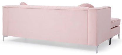 Delray Micro Suede Sofa and Chaise Lounger
