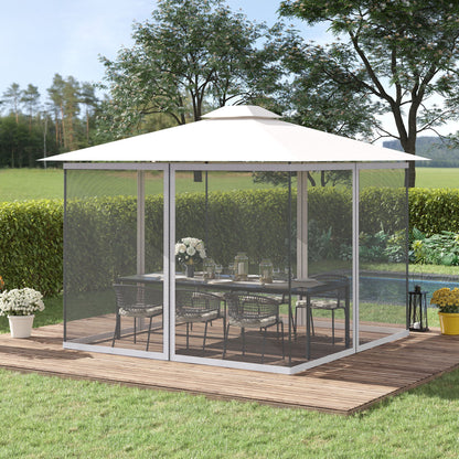 Replacement Mesh Sidewall For Gazebo 10x13 White