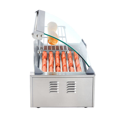 Hot Dog Roller by HouseOfZazla, stainless steel with 7 rollers and 18 hot dogs capacity on Tampa Home & Garden Store