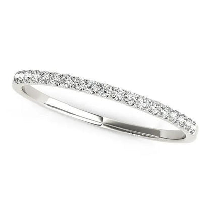 Pave set diamond wedding ring in 14k white gold, 1/8 cttw, Bids.com on Tampa Home & Garden Store