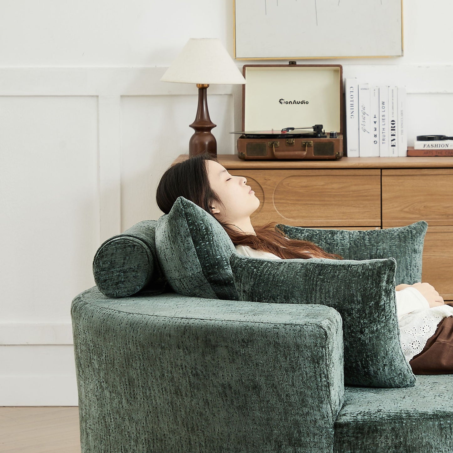 Modern Single Sofa and Swivel Sleeper Chair