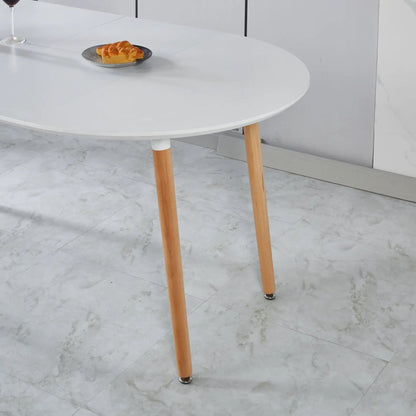 Extendable Dining Table with Durable Metal Legs