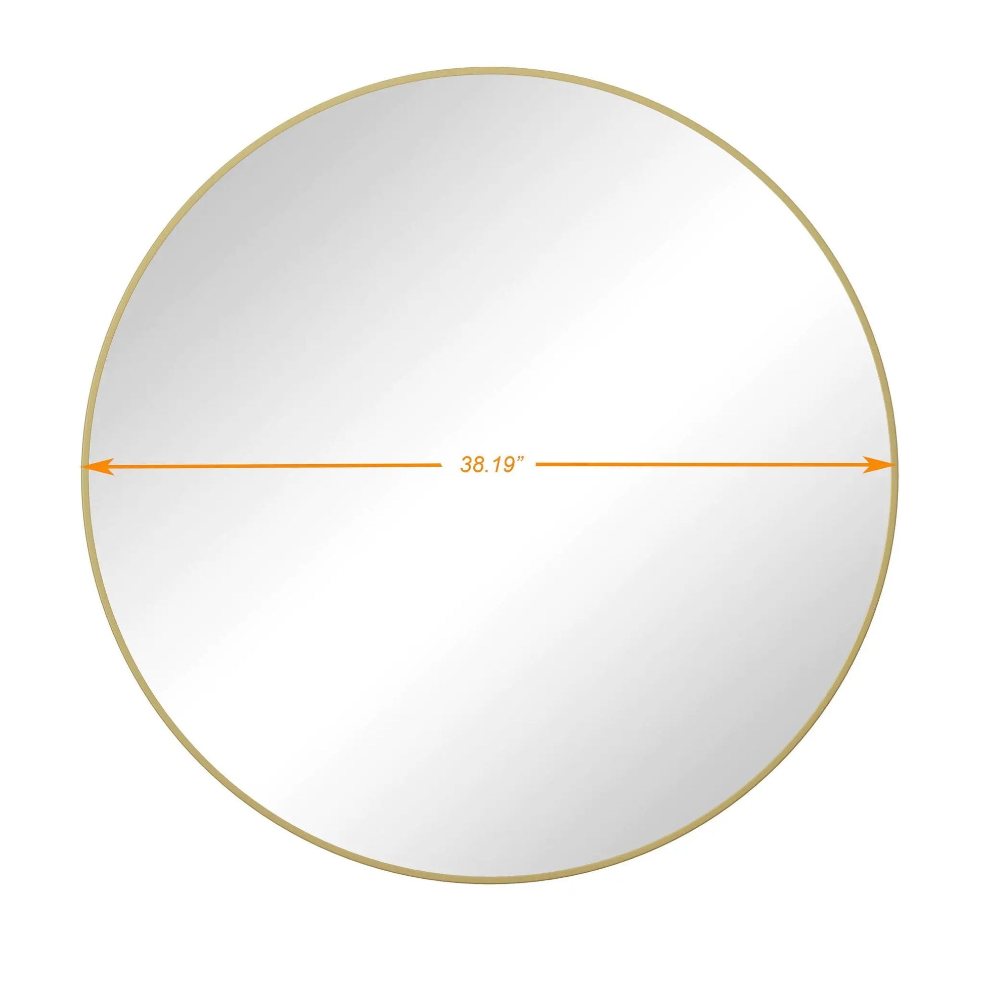Wall circular mirror with a gold metal frame, round vanity mirror for bathroom and living room on Tampa Home & Garden Store