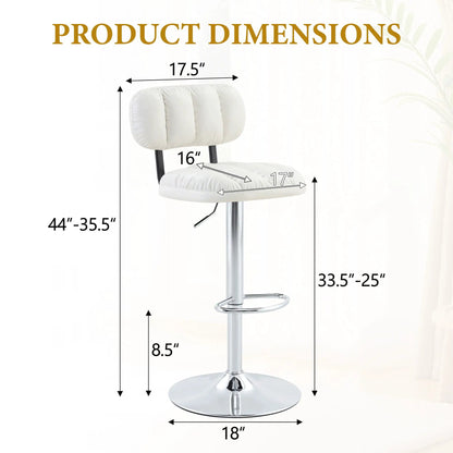 Adjustable Bar Stools With Footrest For Island