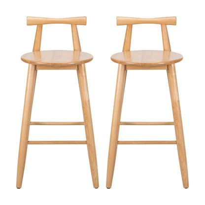 Natural Grove indoor barstool set of 2 with wooden seats in natural finish on Tampa Home & Garden Store