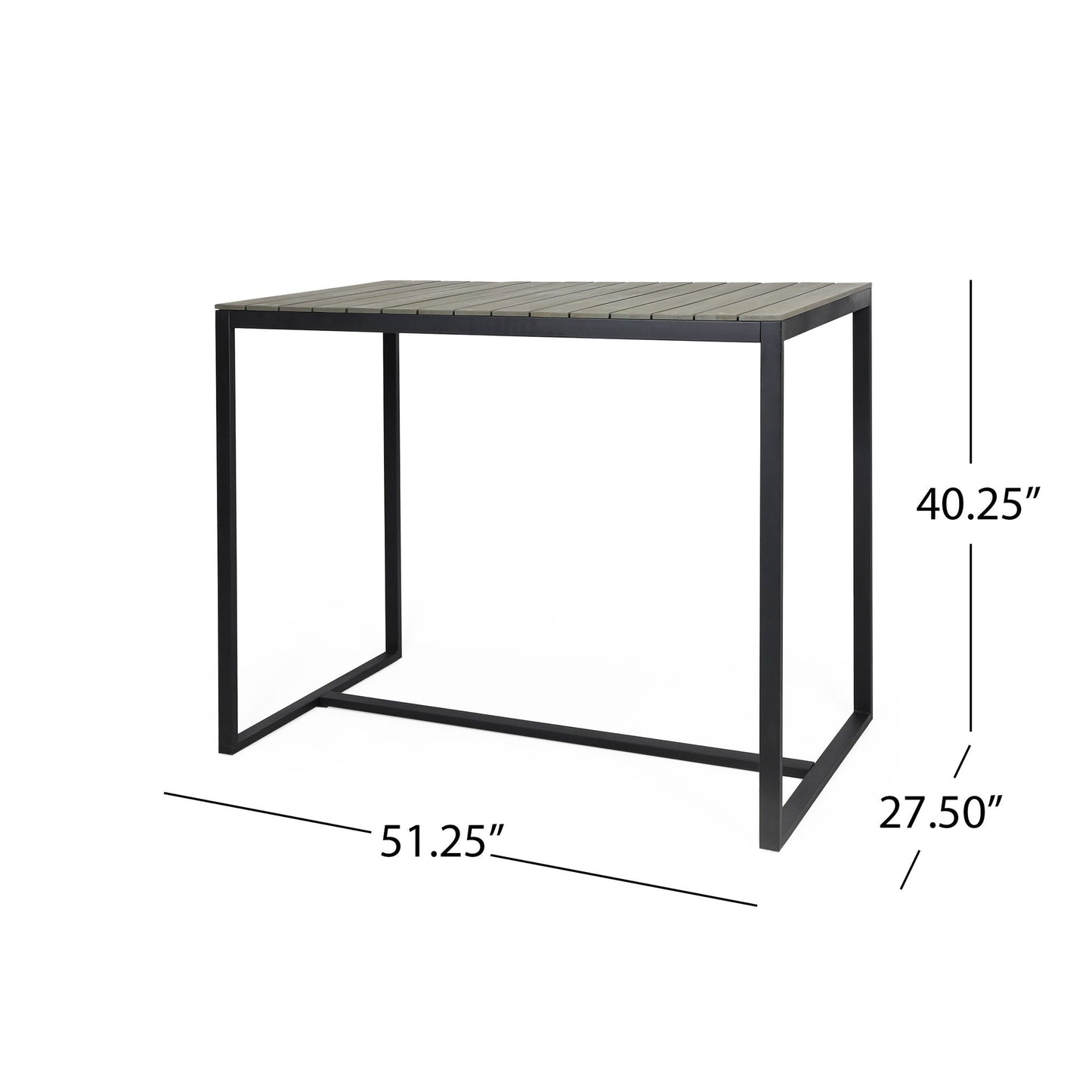 Ernesto Outdoor Acacia Bar Table for the Patio
