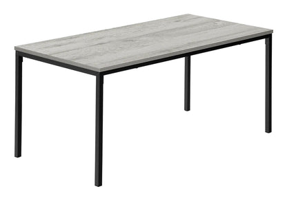 Rectangular coffee table with light gray wood top and black metal legs on Tampa Home & Garden Store