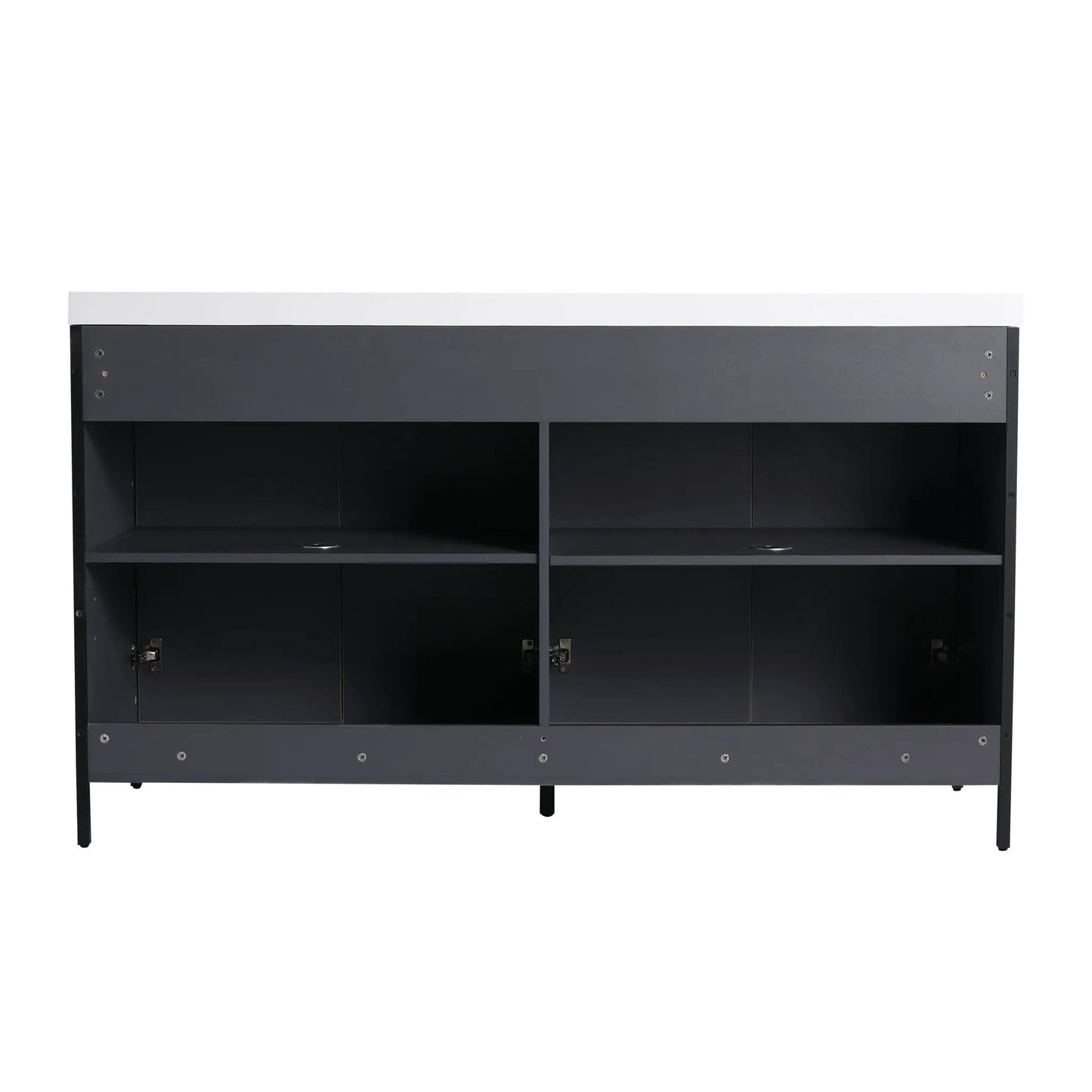Contemporary Vanity with Adjustable Shelves