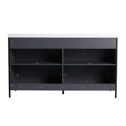 Contemporary Vanity with Adjustable Shelves