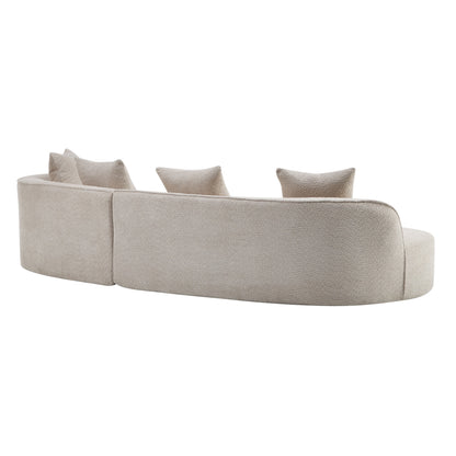 Curved Sectional Sofa and Almond Full Foam