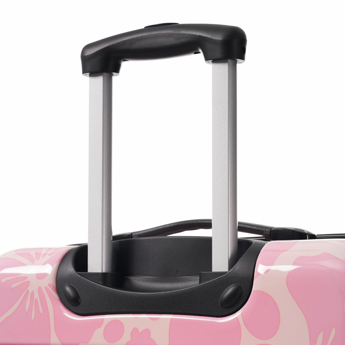 Luggage set 3-piece pink floral hardside with silver telescoping handles on Tampa Home & Garden Store