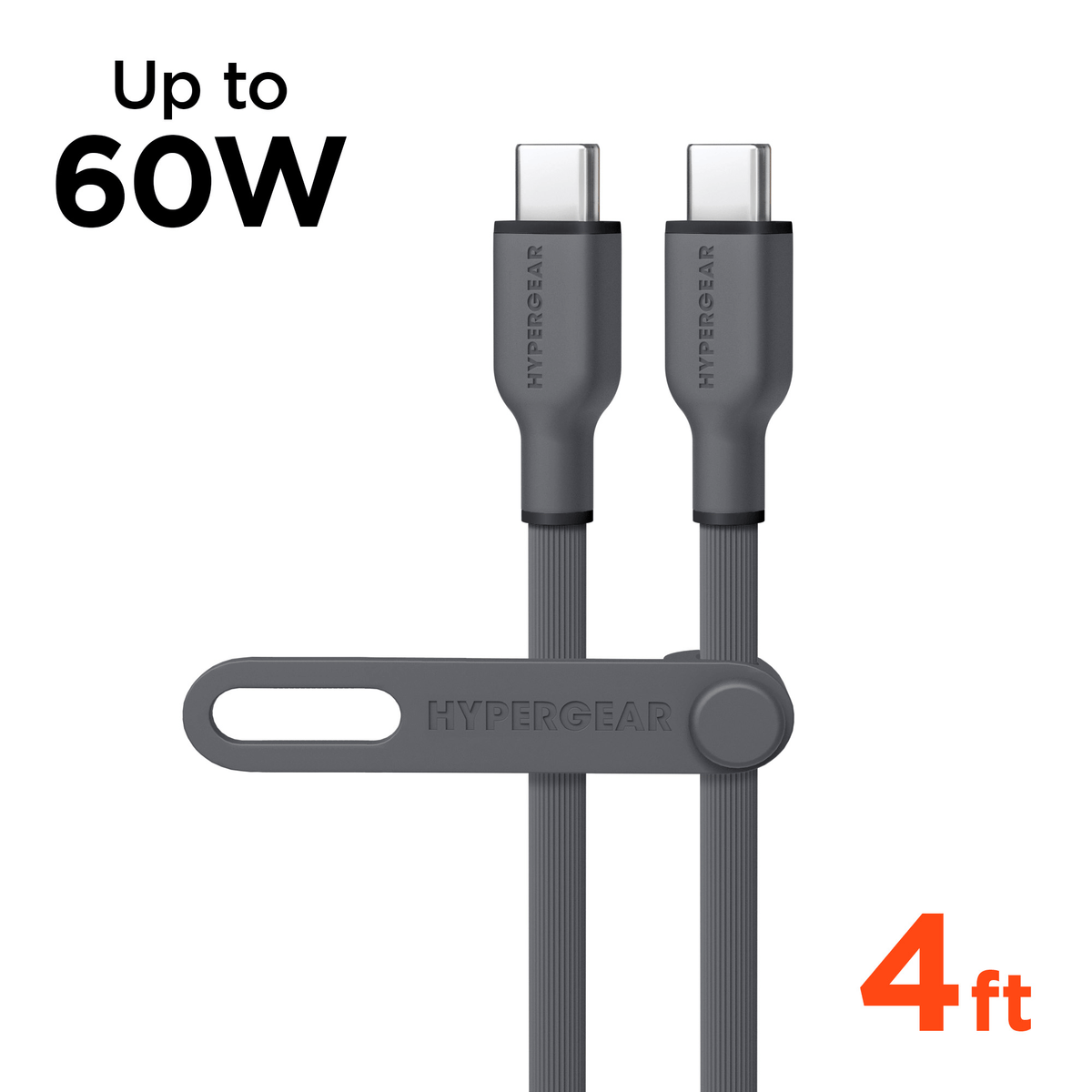 Flexi PRO USB-C to USB-C Cable 4ft, gray HyperGear two-pack on Tampa Home & Garden Store