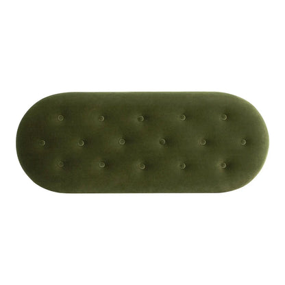 Melinda Oval Tufted Bullion Fringe Storage Bench
