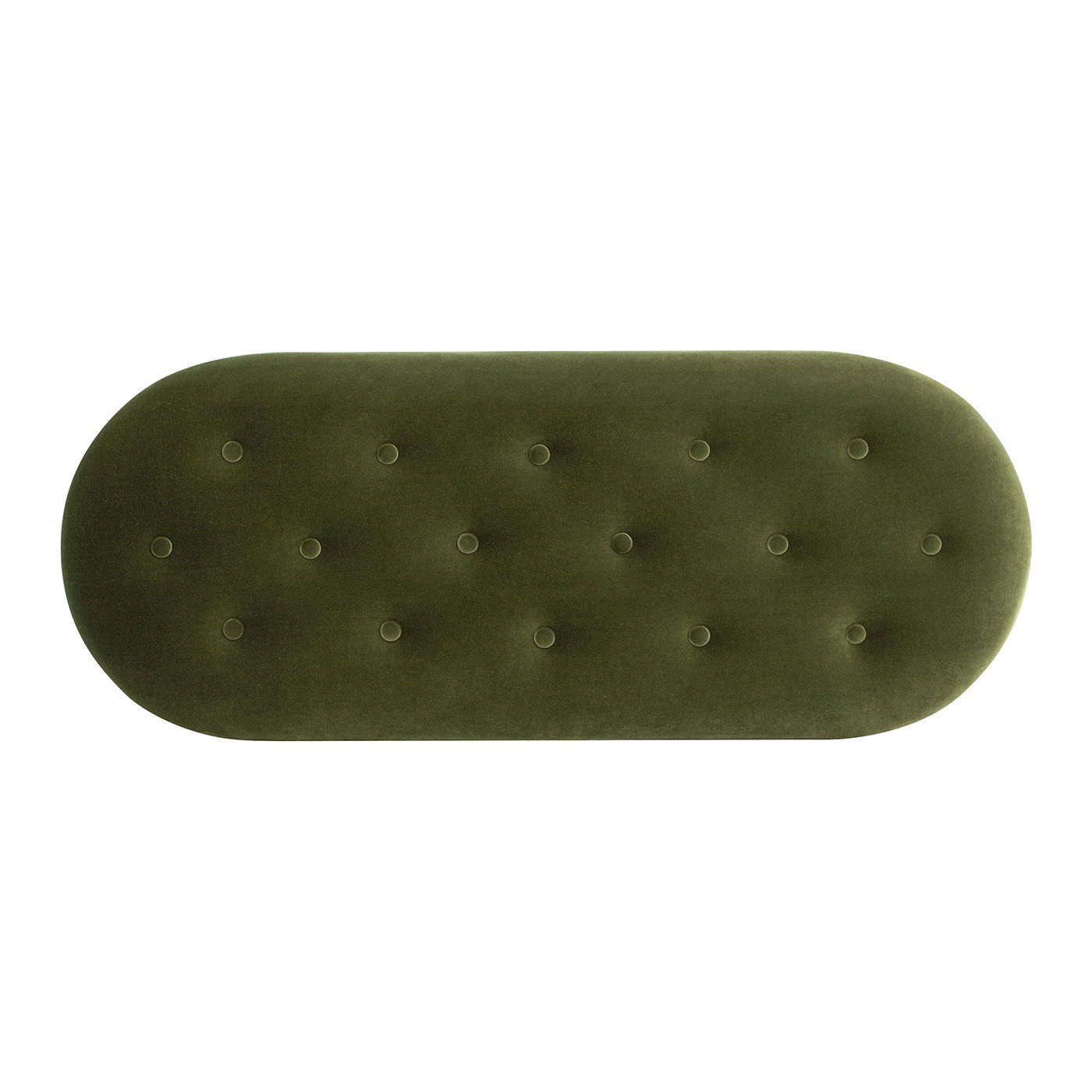 Melinda oval tufted bullion fringe storage bench olive green velvet by HouseOfZazla on Tampa Home & Garden Store