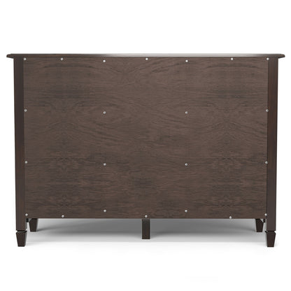 Connaught Wide Entryway Storage Cabinet in dark wood finish by HouseOfZazla, accent cabinet on Tampa Home & Garden Store