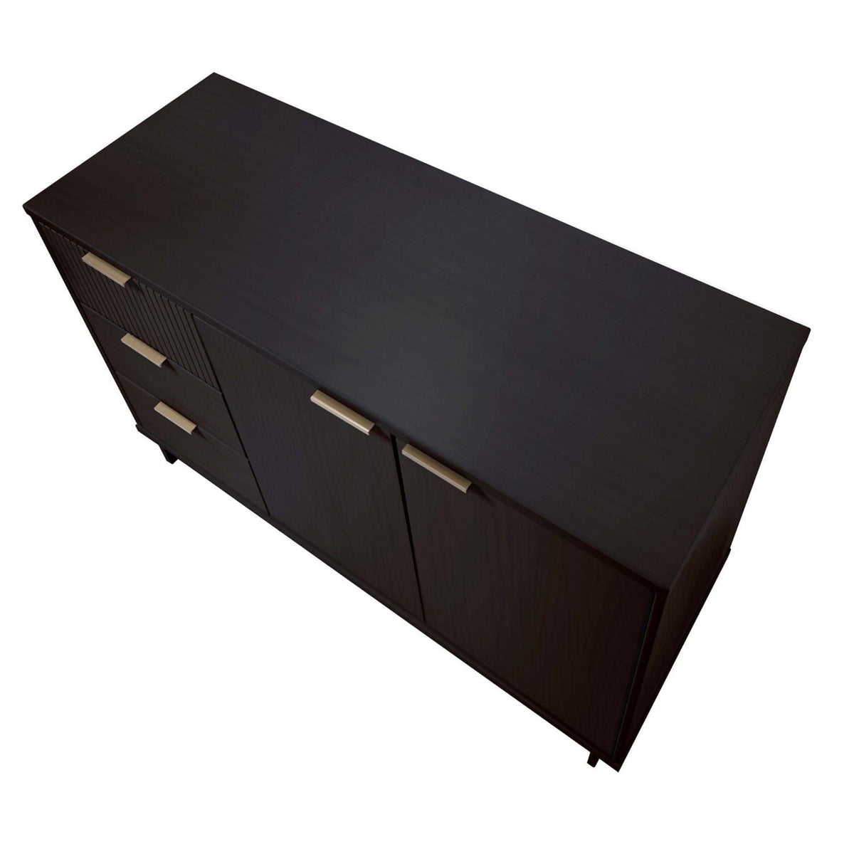 Granville sideboard by HouseOfZazla in dark espresso with full-extension drawers and gold handles on Tampa Home & Garden Store
