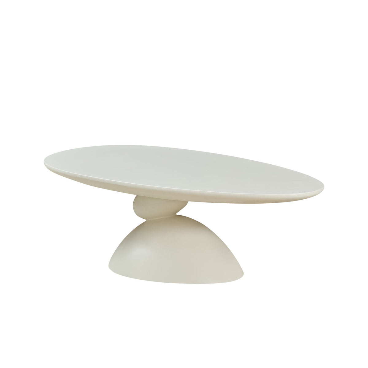 Lucky Stone Shaped Table with Sculptural Base white end table HouseOfZazla on Tampa Home & Garden Store