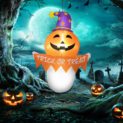 Inflatable Halloween window sticker ghost with LED lights, 41.3in tall, HouseOfZazla decor on Tampa Home & Garden Store