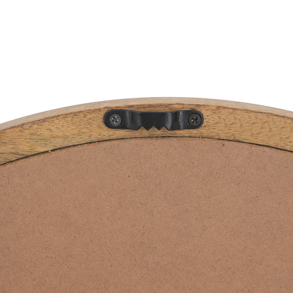 Circle wall mirror with wood frame, round shape back sawtooth hanger HouseOfZazla on Tampa Home & Garden Store
