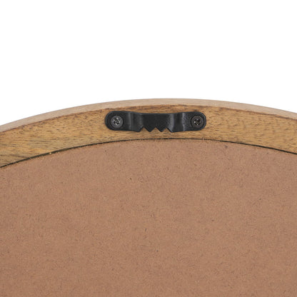 Circle wall mirror with wood frame, round shape back sawtooth hanger HouseOfZazla on Tampa Home & Garden Store