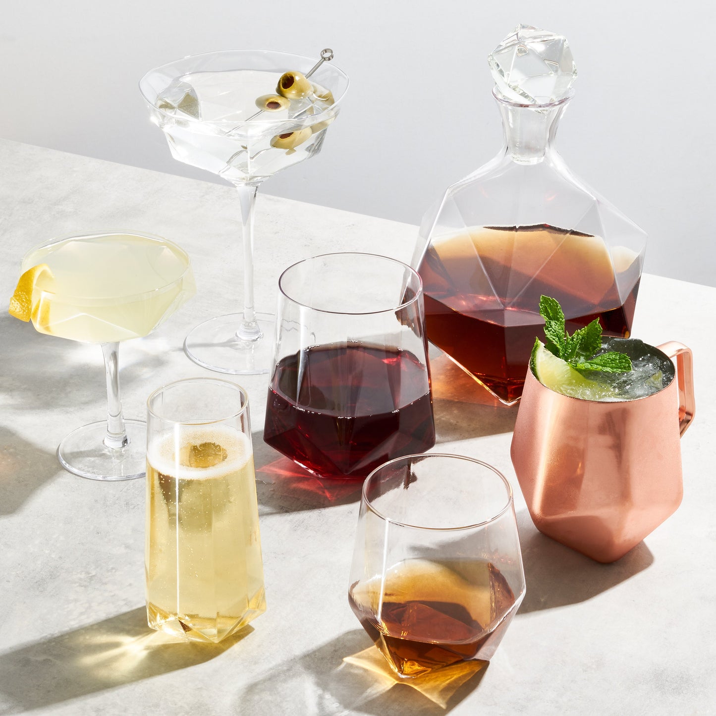 Seneca Faceted Crystal and Liquor Decanter