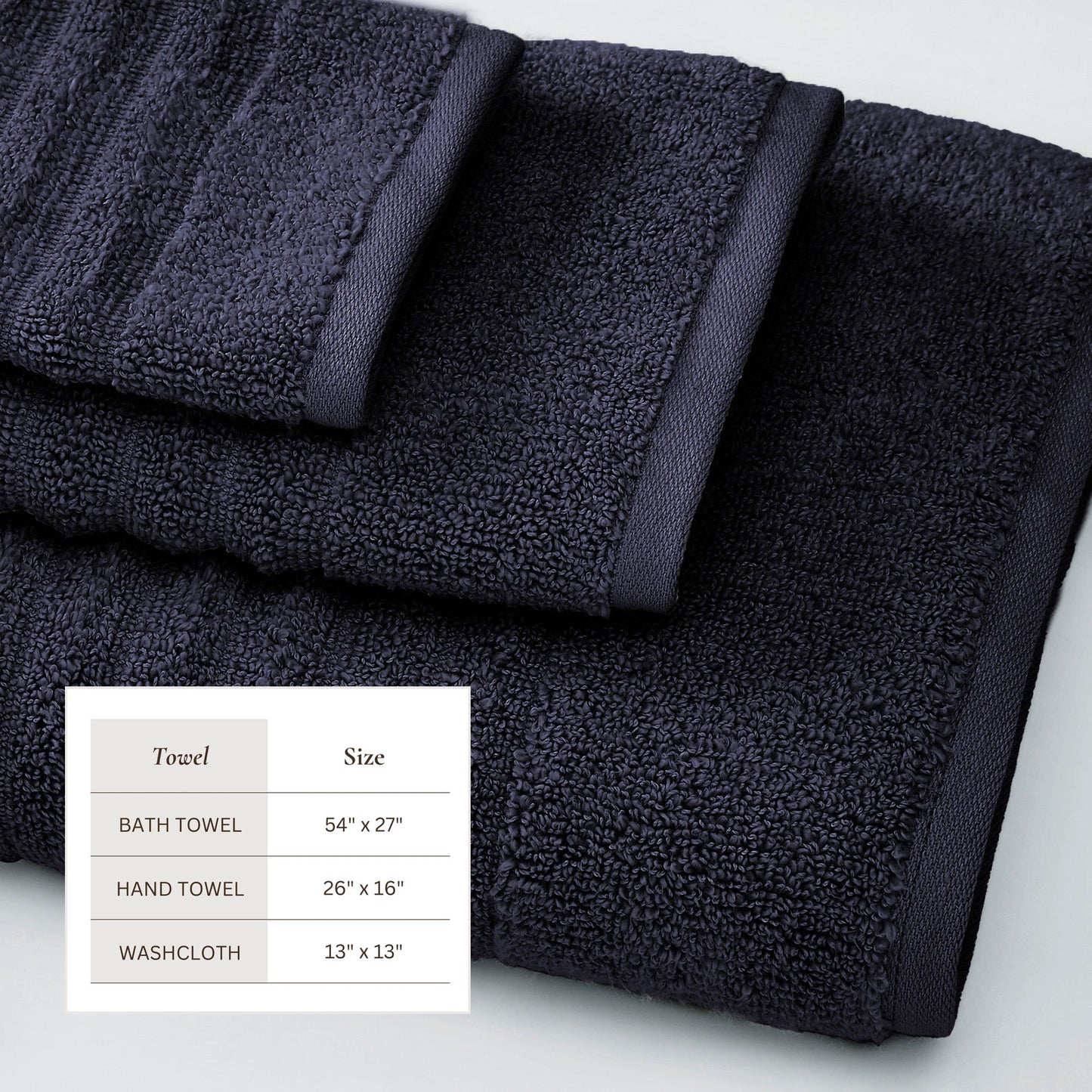 Luxury Combed Cotton and Ribbed Bath Towels