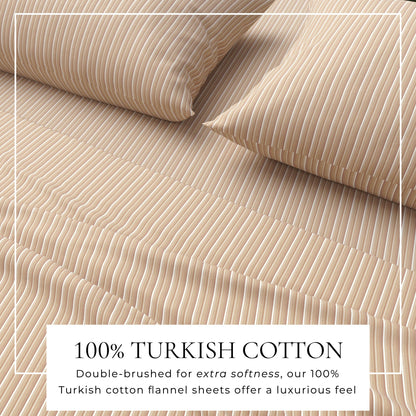 Turkish Cotton Flannel Sheet Set and Stripes
