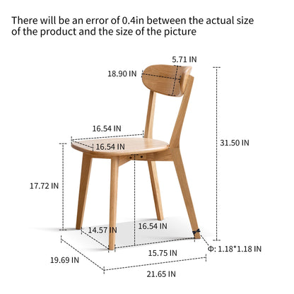 Simple dining chair in natural wood finish with curved backrest and tapered legs Unique Piece on Tampa Home & Garden Store